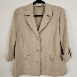 alfred dunner cream blazer sz 12P